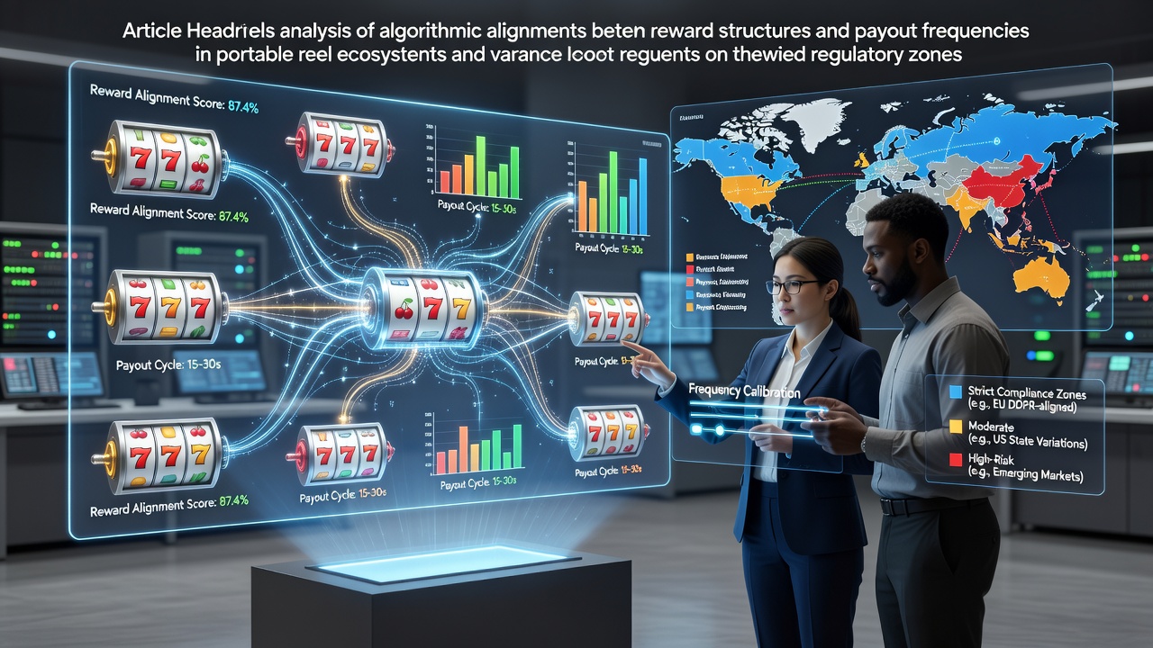 Diagram showing reward structure algorithms overlaid on mobile slot payout timelines across regulatory boundaries