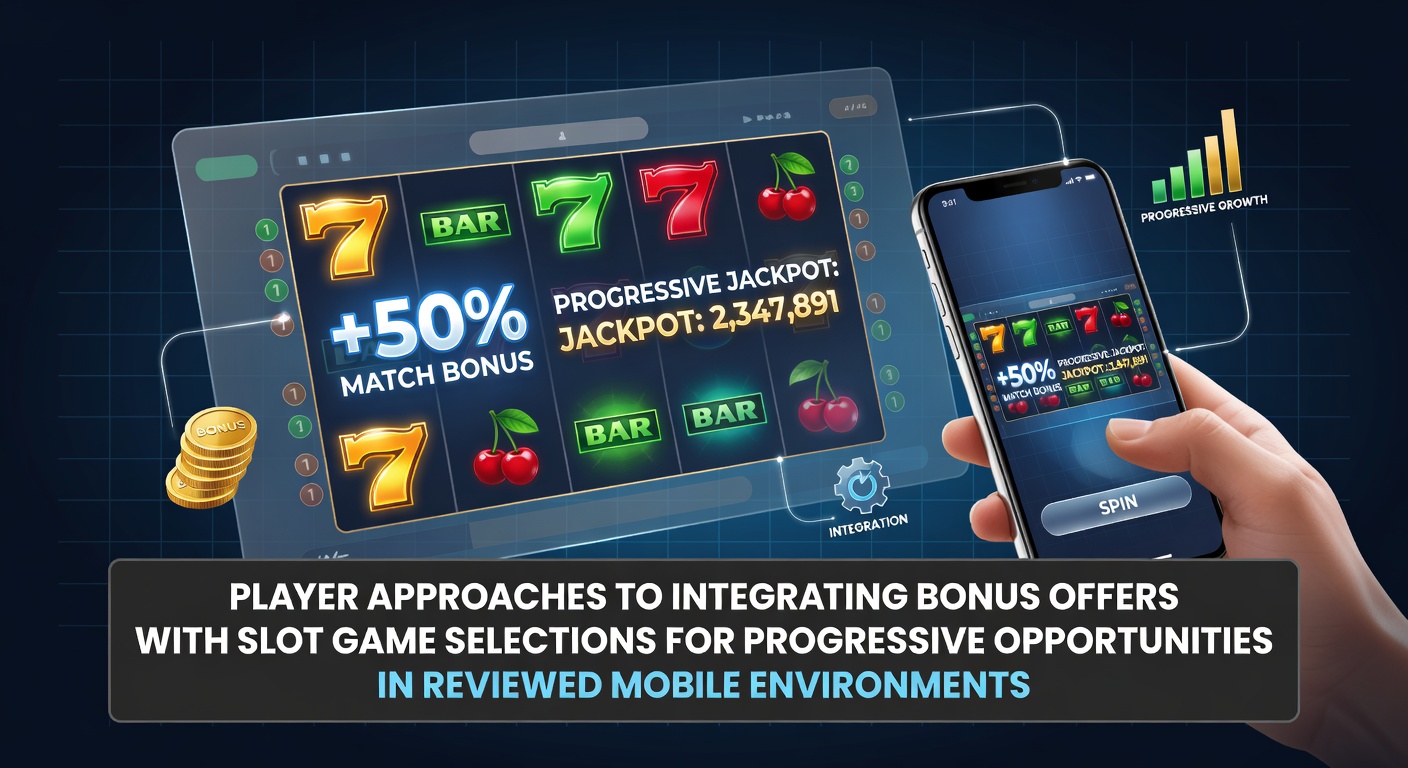 Mobile slot interface showing bonus offer integration with progressive jackpot selection screen