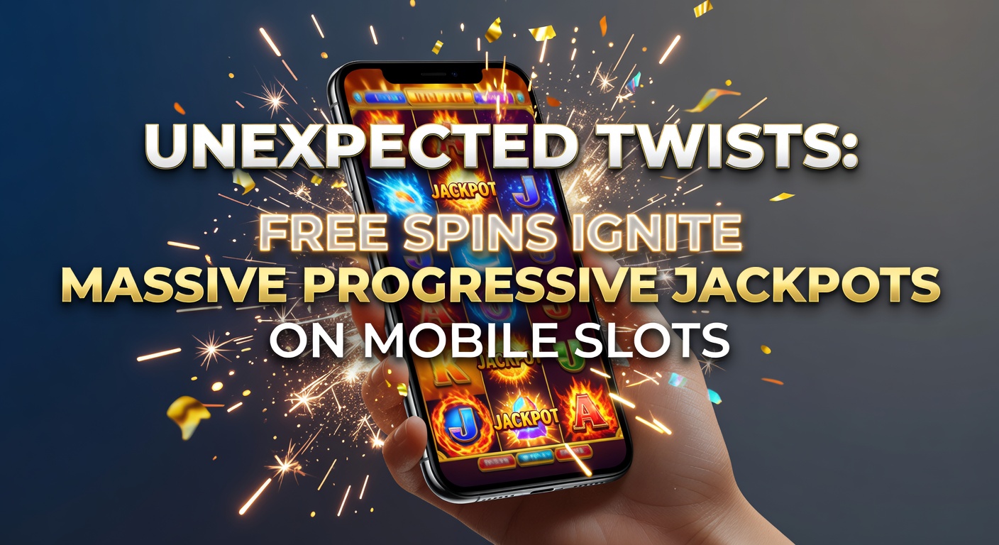 A mobile phone screen displaying a slot machine's free spins feature exploding into a massive progressive jackpot payout, with coins and lights bursting across the display
